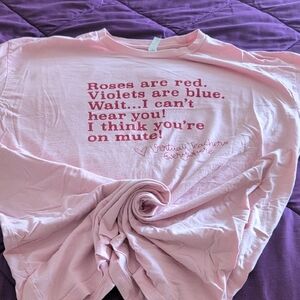 Pink Graphic T-Shirt with Fun Quote